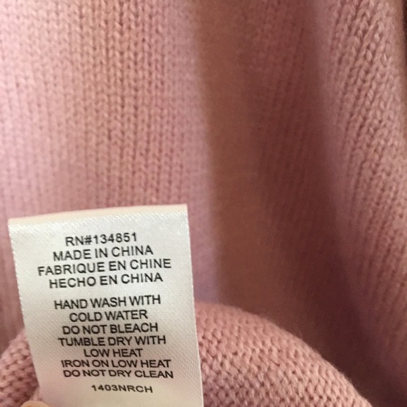 Wayf Pink Lola Puff Sleeve Sweater Mock Neck Dress - Picture 10 of 14